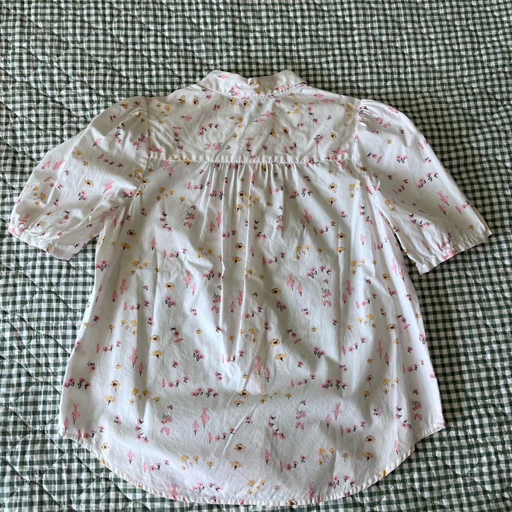 Lucky Brand White Floral Button Down Shirt - Picture 2 of 3